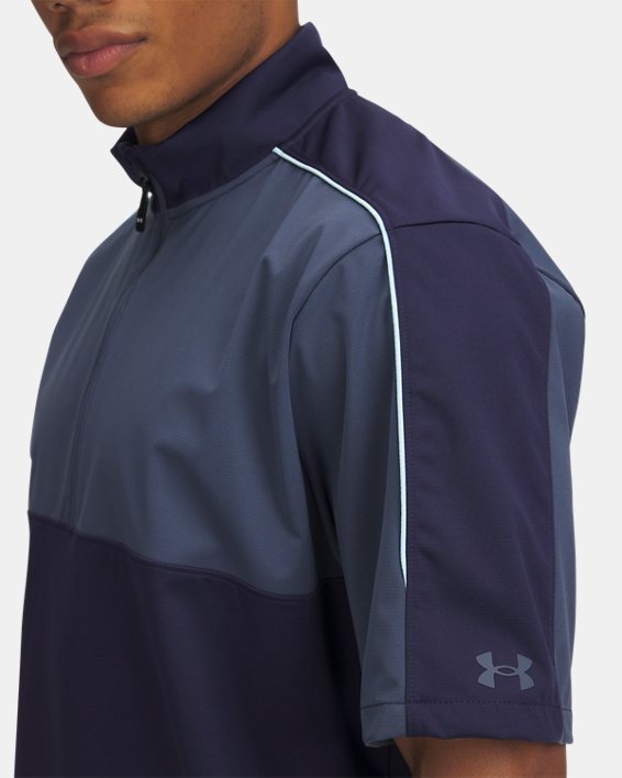 Under Armour Drive Wind Short Sleeve Golf Pullover - Navy/Grey Under Armour Drive Wind Short Sleeve Golf Pullover - Navy/Grey